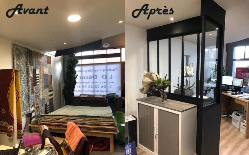 Rénovation intérieure d'une agence MMA avec une sublime verrière à Coutances.